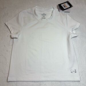 NWT Under Armour Kids Classic White Fitted Tee